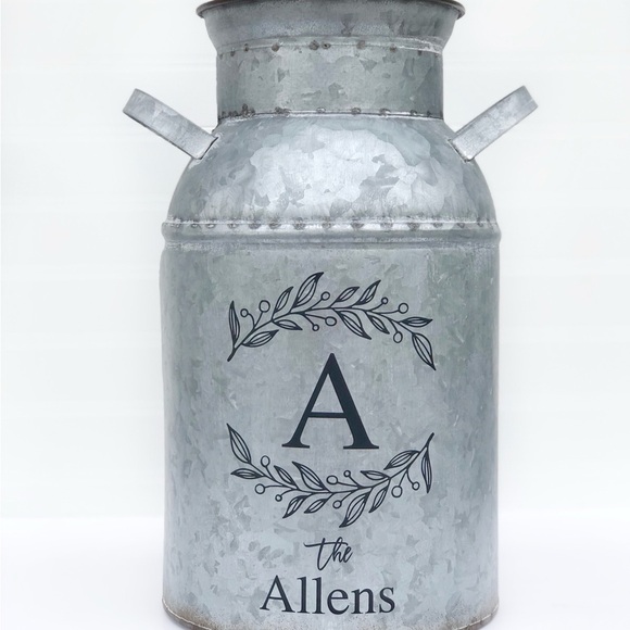 Rare Unique Vintage Style Galvanized Milk Can With American Flag 8.75” X… - Picture 12 of 13